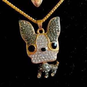 Vintage Jewelry cute 3D Dog necklace